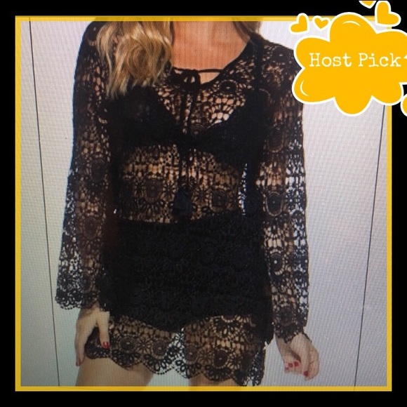 5- Star Boho Crochet Bathing Suit Coverup - Picture 2 of 4